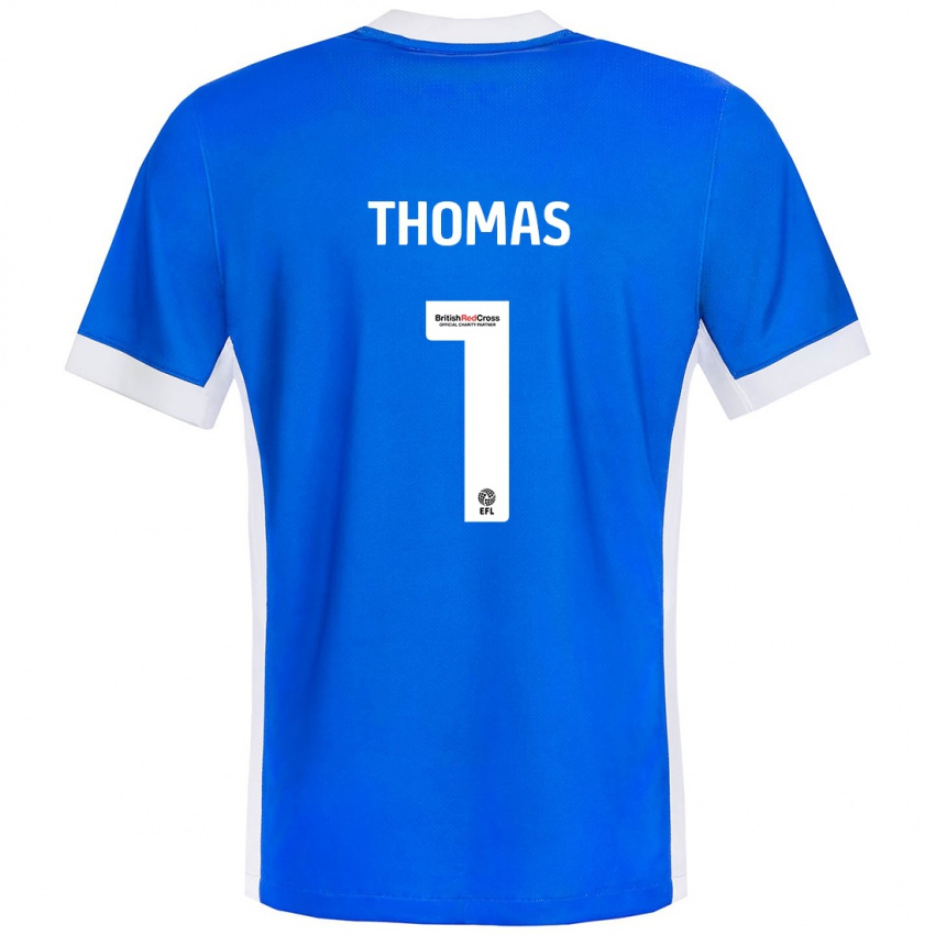 Kinderen Lucy Thomas #1 Blauw Wit Thuisshirt Thuistenue 2024/25 T-Shirt België