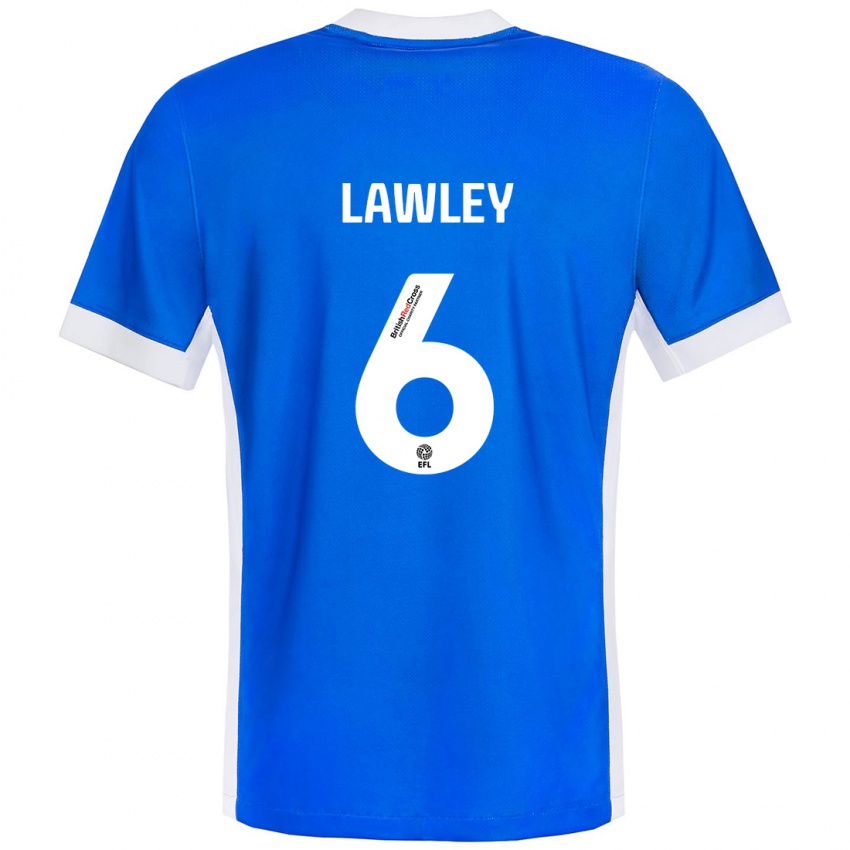 Kinderen Gemma Lawley #6 Blauw Wit Thuisshirt Thuistenue 2024/25 T-Shirt België