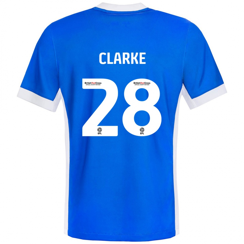 Kinderen Charlotte Clarke #28 Blauw Wit Thuisshirt Thuistenue 2024/25 T-Shirt België