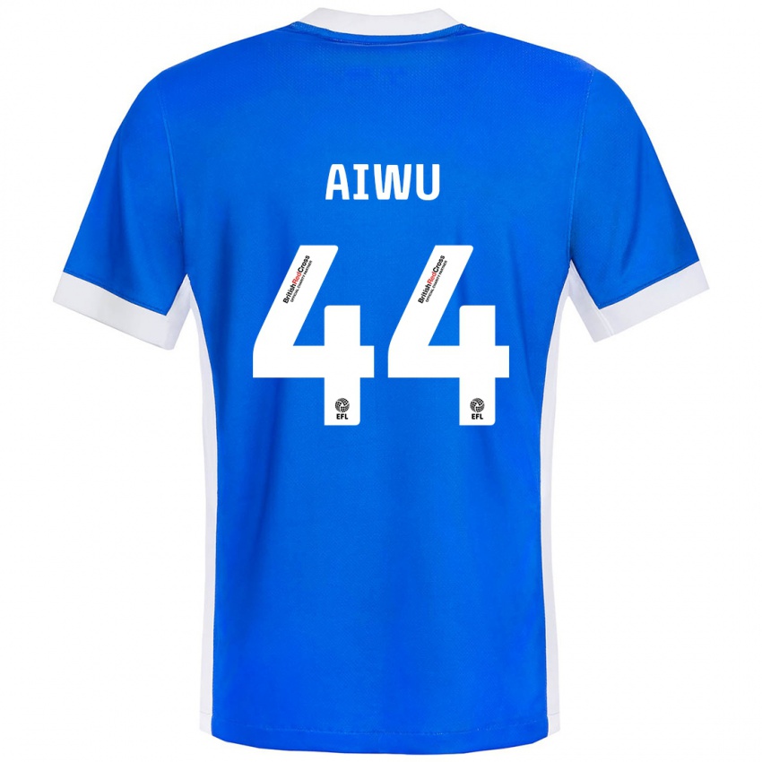 Kinderen Emanuel Aiwu #44 Blauw Wit Thuisshirt Thuistenue 2024/25 T-Shirt België