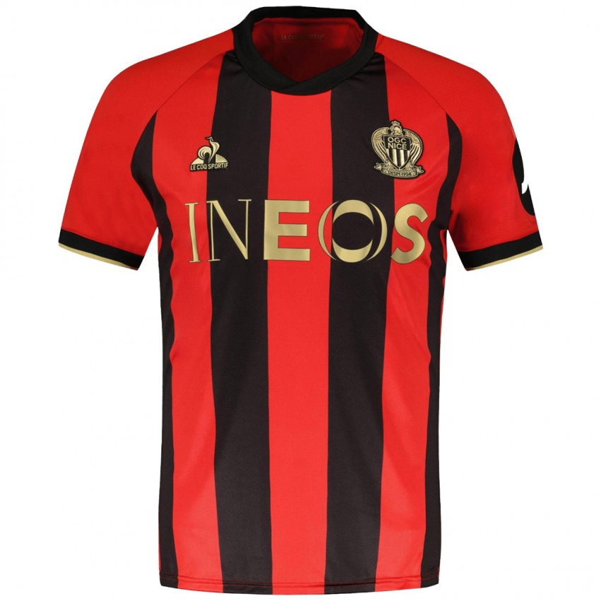 Enfant Maillot Jérémie Boga #7 Rouge Noir Tenues Domicile 2024/25 T-Shirt Belgique