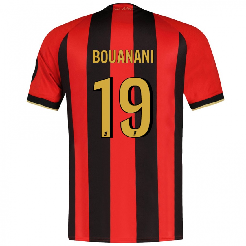 Enfant Maillot Badredine Bouanani #19 Rouge Noir Tenues Domicile 2024/25 T-Shirt Belgique