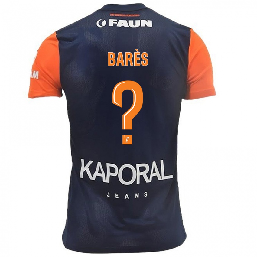 Kinderen Gabriel Barès #0 Marineblauw Oranje Thuisshirt Thuistenue 2024/25 T-Shirt België