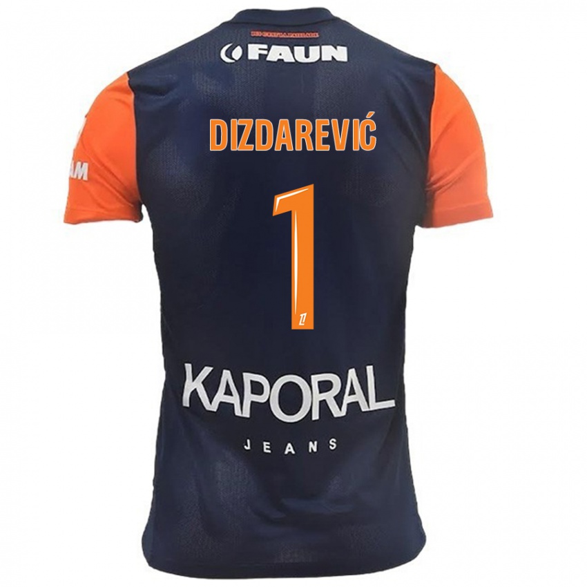 Kinderen Belmin Dizdarevic #1 Marineblauw Oranje Thuisshirt Thuistenue 2024/25 T-Shirt België