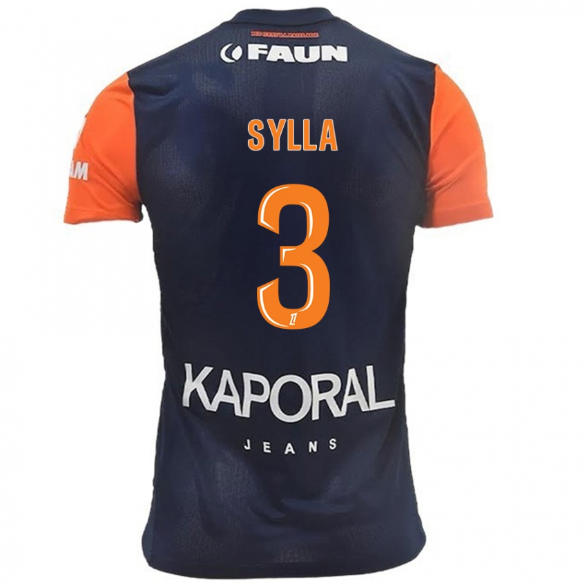 Kinderen Issiaga Sylla #3 Marineblauw Oranje Thuisshirt Thuistenue 2024/25 T-Shirt België