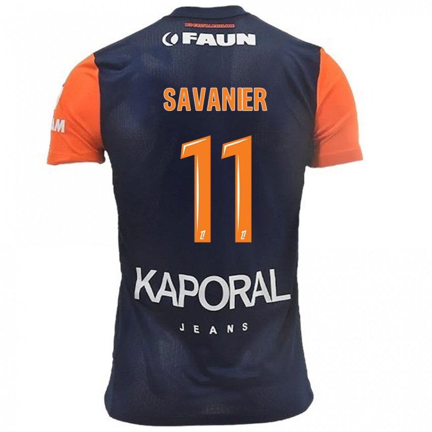 Kinderen Téji Savanier #11 Marineblauw Oranje Thuisshirt Thuistenue 2024/25 T-Shirt België