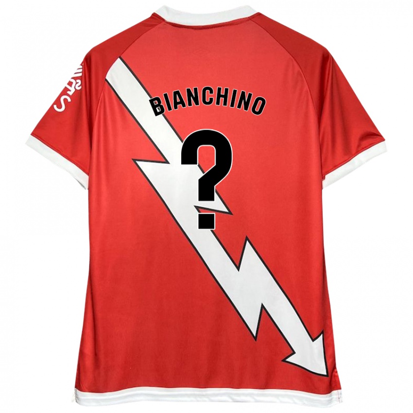 Kinderen Nicolò Bianchino #0 Wit Rood Thuisshirt Thuistenue 2024/25 T-Shirt België