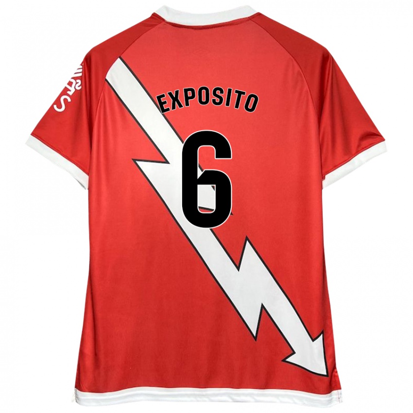 Kinderen Álvaro Expósito #6 Wit Rood Thuisshirt Thuistenue 2024/25 T-Shirt België