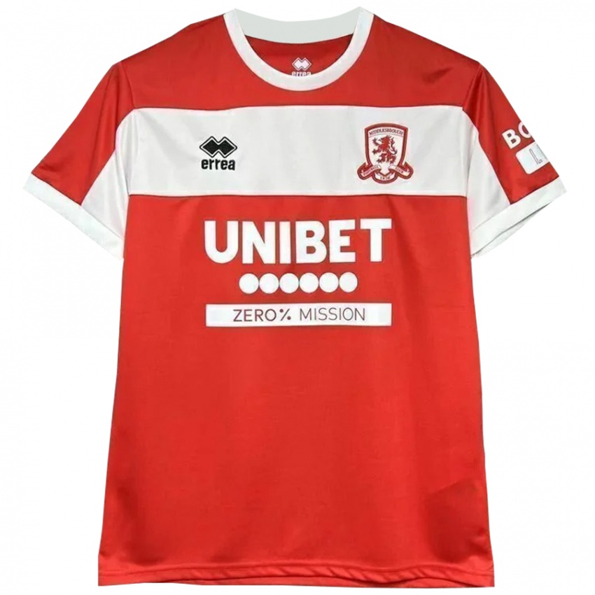 Kinderen Luke Woolston #0 Rood Wit Thuisshirt Thuistenue 2024/25 T-Shirt België