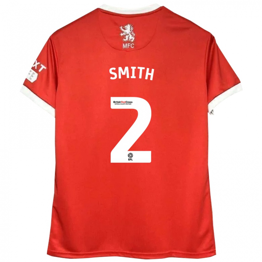 Kinderen Tommy Smith #2 Rood Wit Thuisshirt Thuistenue 2024/25 T-Shirt België