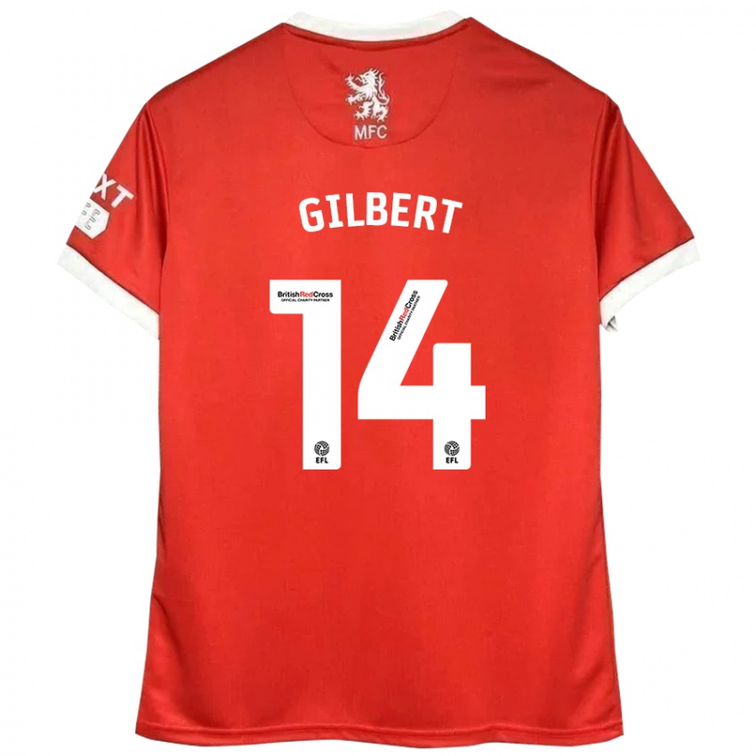 Kinderen Alex Gilbert #14 Rood Wit Thuisshirt Thuistenue 2024/25 T-Shirt België