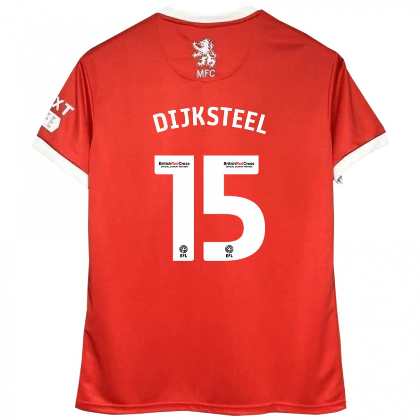 Kinderen Anfernee Dijksteel #15 Rood Wit Thuisshirt Thuistenue 2024/25 T-Shirt België