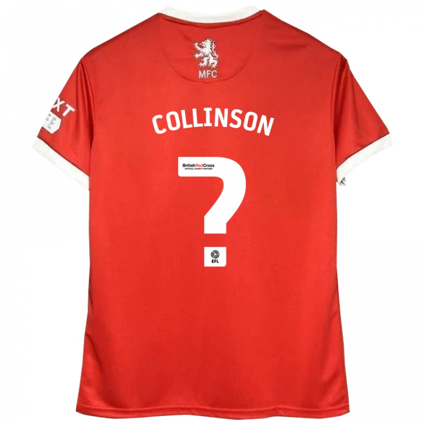 Kinderen Isaac Collinson #0 Rood Wit Thuisshirt Thuistenue 2024/25 T-Shirt België