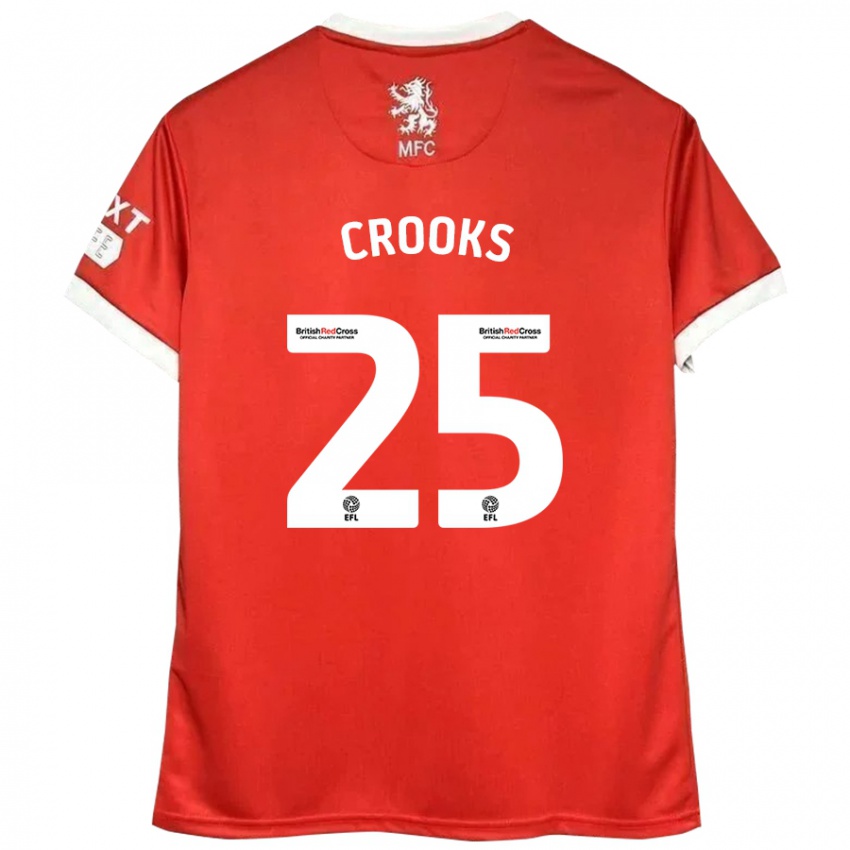 Kinderen Matt Crooks #25 Rood Wit Thuisshirt Thuistenue 2024/25 T-Shirt België