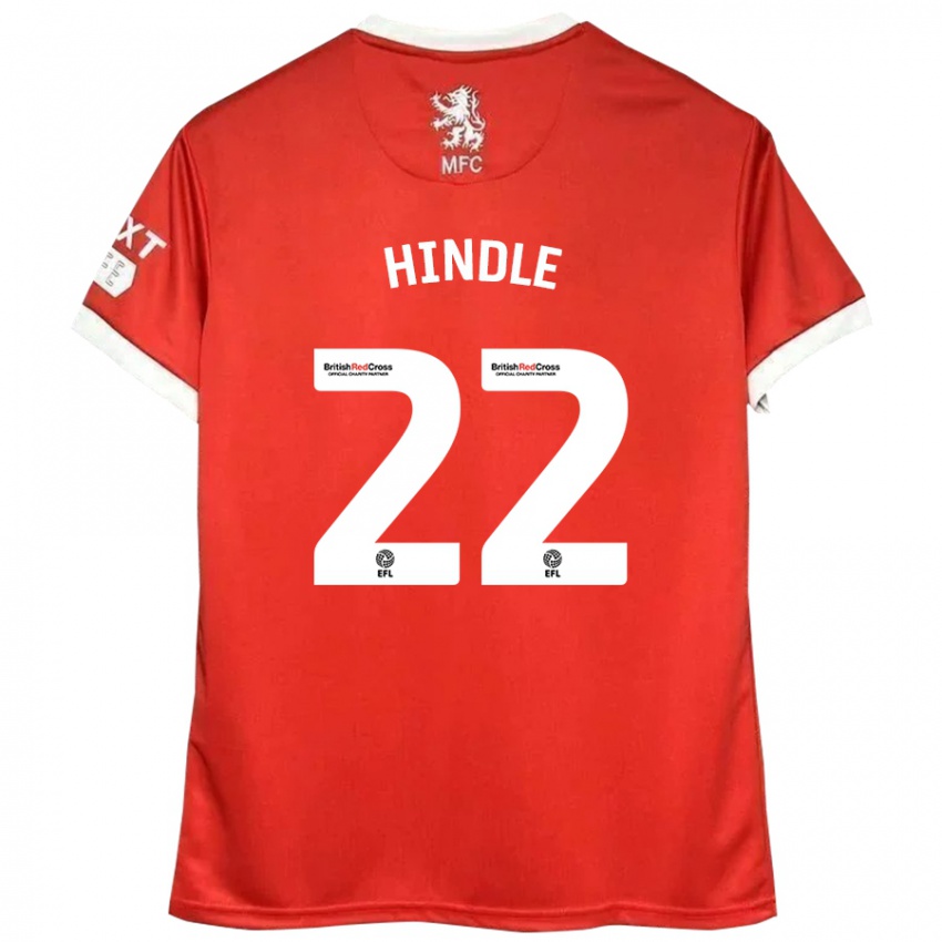 Kinderen Rachel Hindle #22 Rood Wit Thuisshirt Thuistenue 2024/25 T-Shirt België