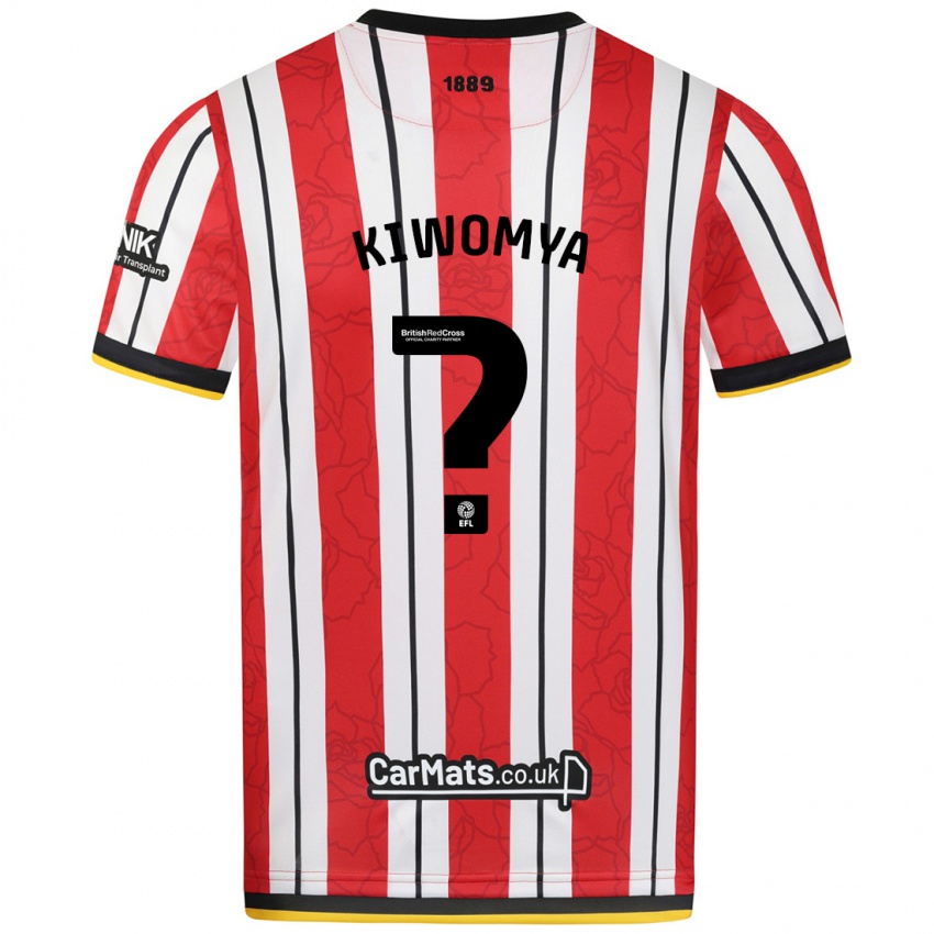 Kinderen Noah Kiwomya #0 Rood Witte Strepen Thuisshirt Thuistenue 2024/25 T-Shirt België