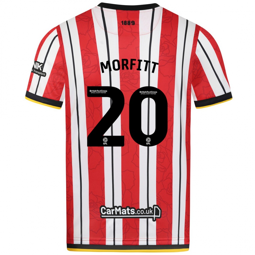 Enfant Maillot Izzy Morfitt #20 Rayures Blanches Rouges Tenues Domicile 2024/25 T-Shirt Belgique