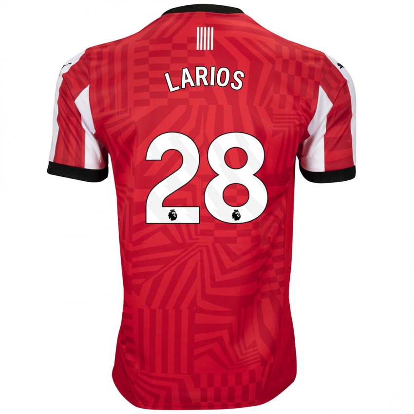 Kinderen Juan Larios #28 Rood Wit Thuisshirt Thuistenue 2024/25 T-Shirt België