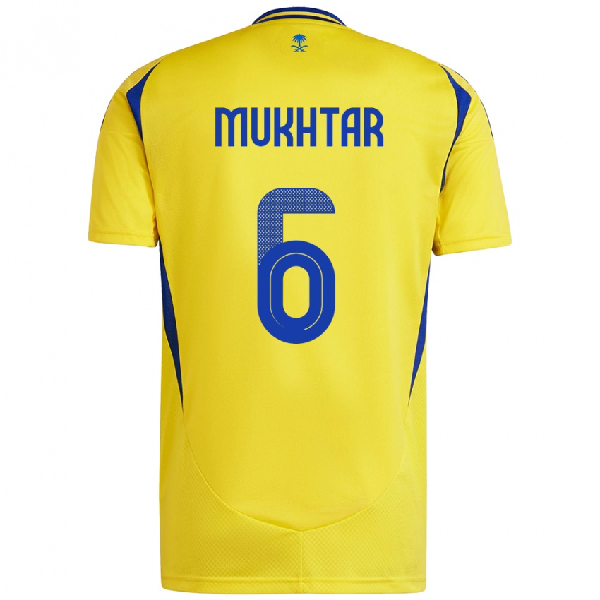 Kinderen Mukhtar Ali #6 Geel Blauw Thuisshirt Thuistenue 2024/25 T-Shirt België