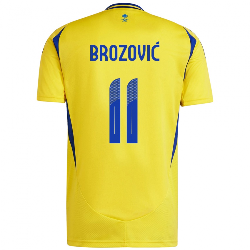 Kinderen Marcelo Brozovic #11 Geel Blauw Thuisshirt Thuistenue 2024/25 T-Shirt België