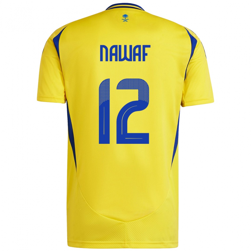 Kinderen Nawaf Al-Boushal #12 Geel Blauw Thuisshirt Thuistenue 2024/25 T-Shirt België