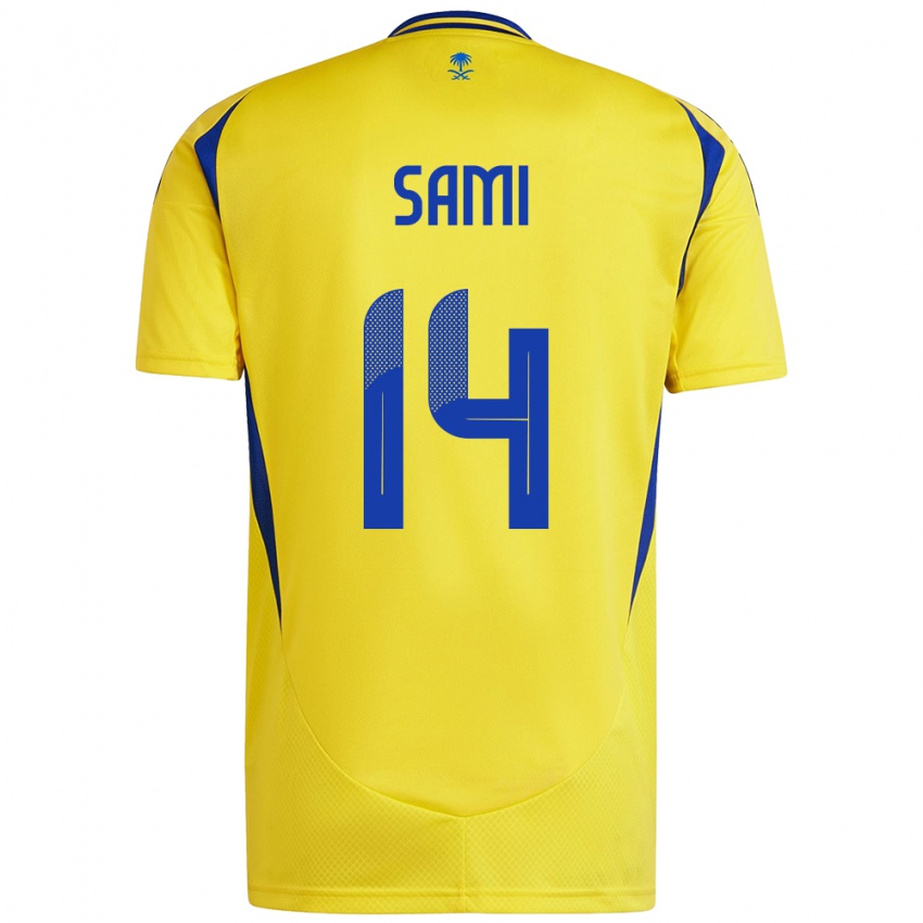 Kinderen Sami Al-Najei #14 Geel Blauw Thuisshirt Thuistenue 2024/25 T-Shirt België