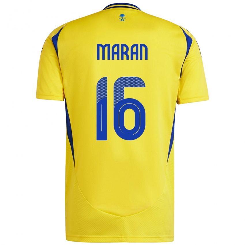 Kinderen Mohammed Maran #16 Geel Blauw Thuisshirt Thuistenue 2024/25 T-Shirt België