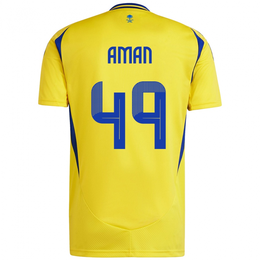 Kinderen Awad Aman #49 Geel Blauw Thuisshirt Thuistenue 2024/25 T-Shirt België