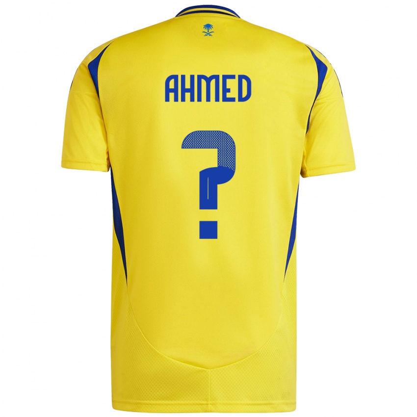 Kinderen Al Anood Ahmed #0 Geel Blauw Thuisshirt Thuistenue 2024/25 T-Shirt België