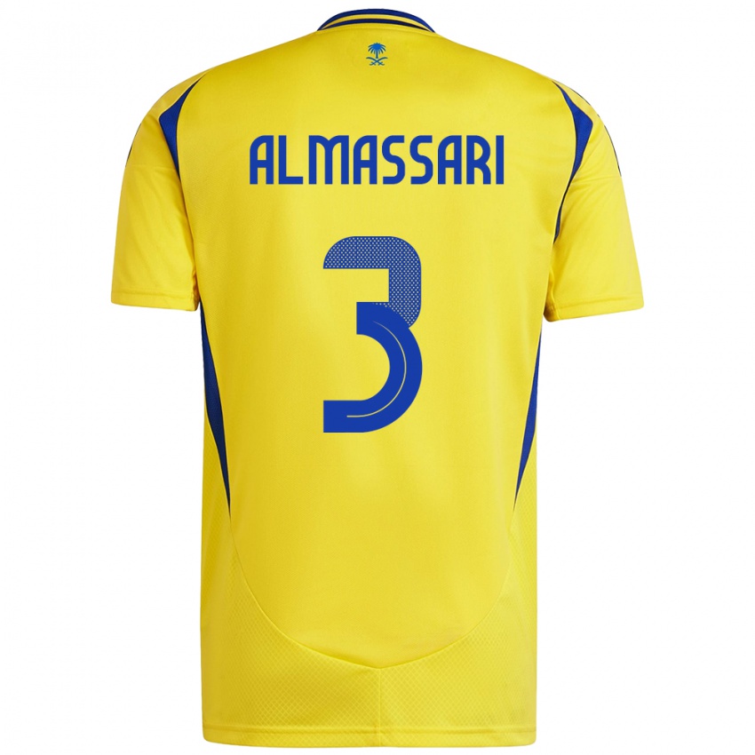 Kinderen Wadha Almassari #3 Geel Blauw Thuisshirt Thuistenue 2024/25 T-Shirt België