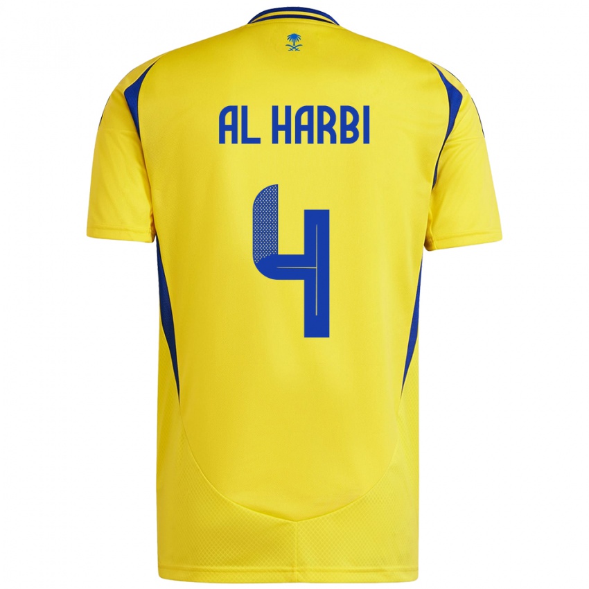 Kinderen Fay Al-Harbi #4 Geel Blauw Thuisshirt Thuistenue 2024/25 T-Shirt België