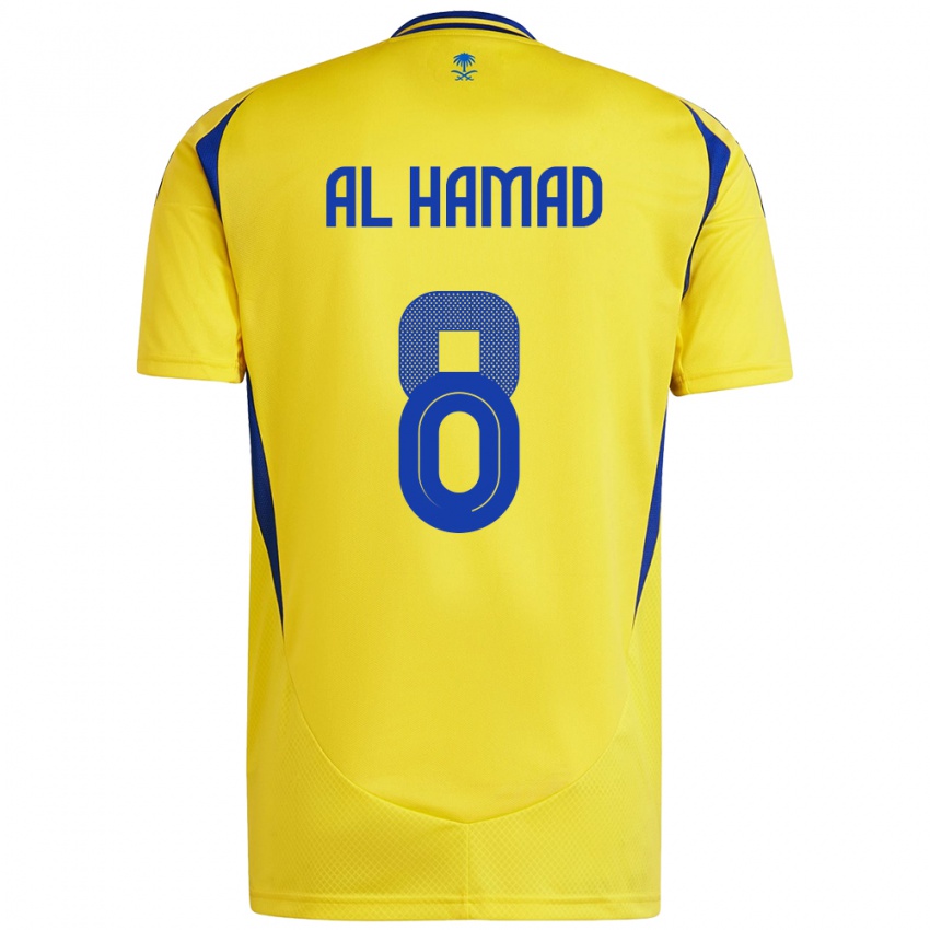 Kinderen Sara Al-Hamad #8 Geel Blauw Thuisshirt Thuistenue 2024/25 T-Shirt België