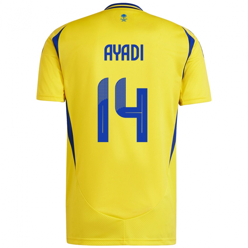 Kinderen Ghada Ayadi #14 Geel Blauw Thuisshirt Thuistenue 2024/25 T-Shirt België