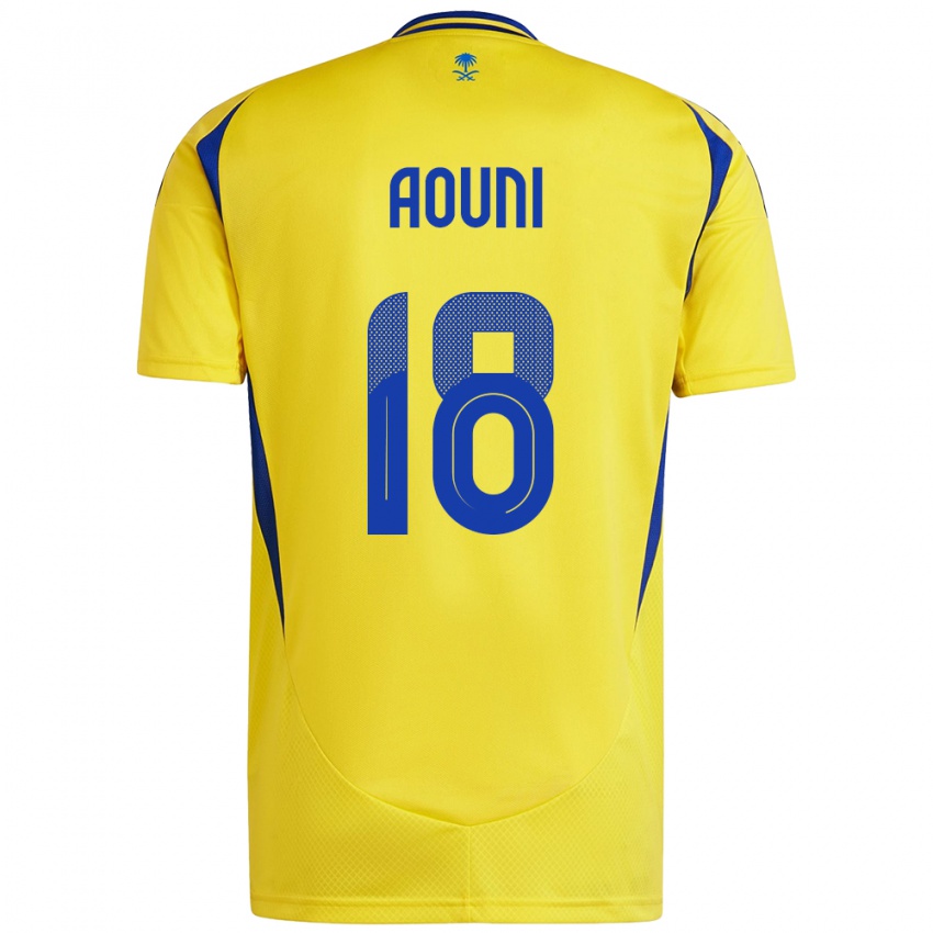 Kinderen Samia Aouni #18 Geel Blauw Thuisshirt Thuistenue 2024/25 T-Shirt België