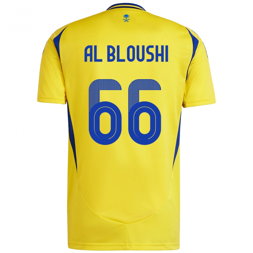 Kinderen Reem Al-Bloushi #66 Geel Blauw Thuisshirt Thuistenue 2024/25 T-Shirt België