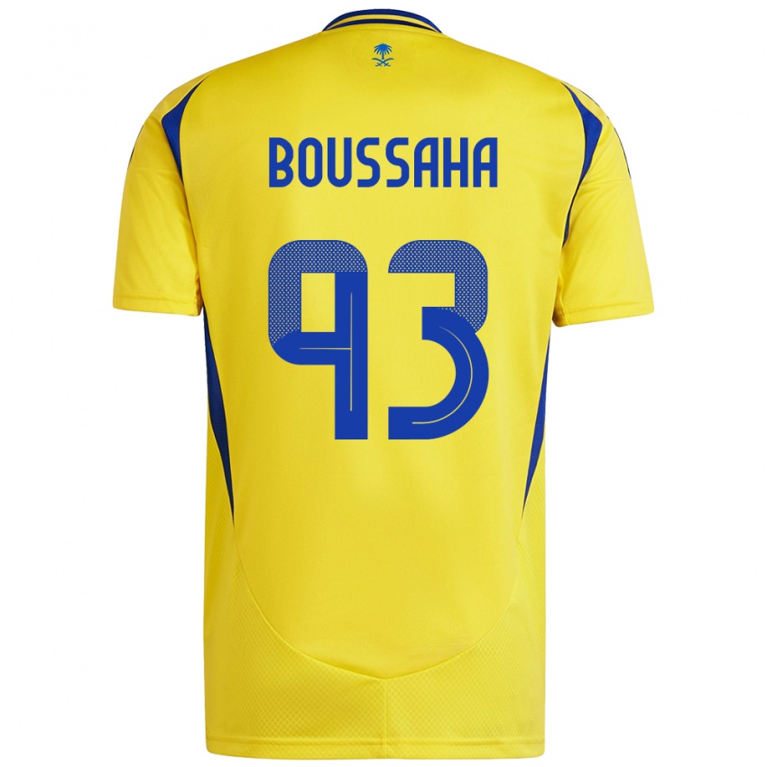 Kinderen Lina Boussaha #93 Geel Blauw Thuisshirt Thuistenue 2024/25 T-Shirt België