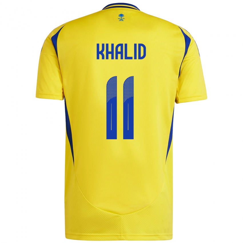 Kinderen Khalid Al-Ghannam #11 Geel Blauw Thuisshirt Thuistenue 2024/25 T-Shirt België