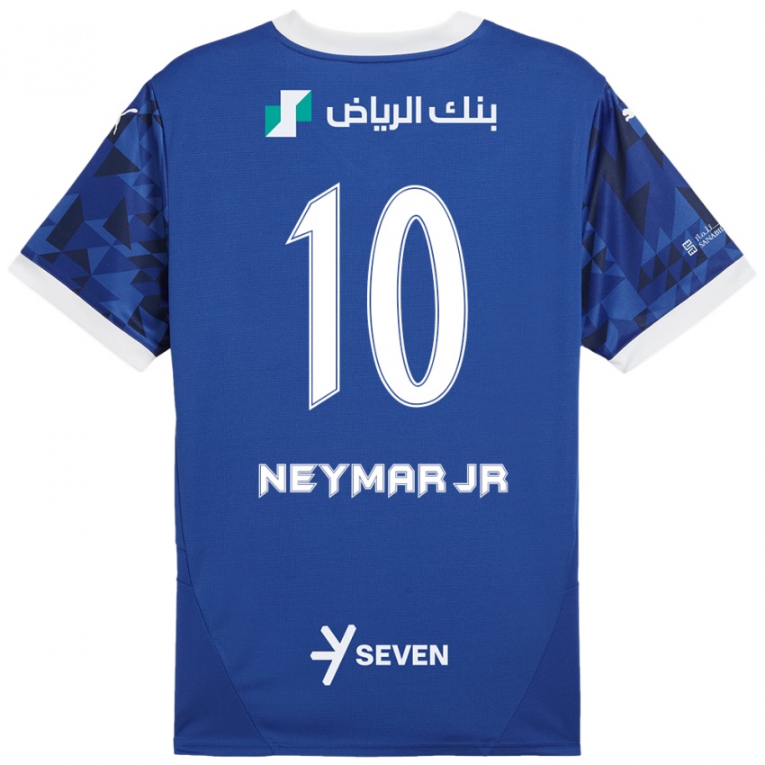 Enfant Maillot Neymar #10 Bleu Foncé Blanc Tenues Domicile 2024/25 T-Shirt Belgique