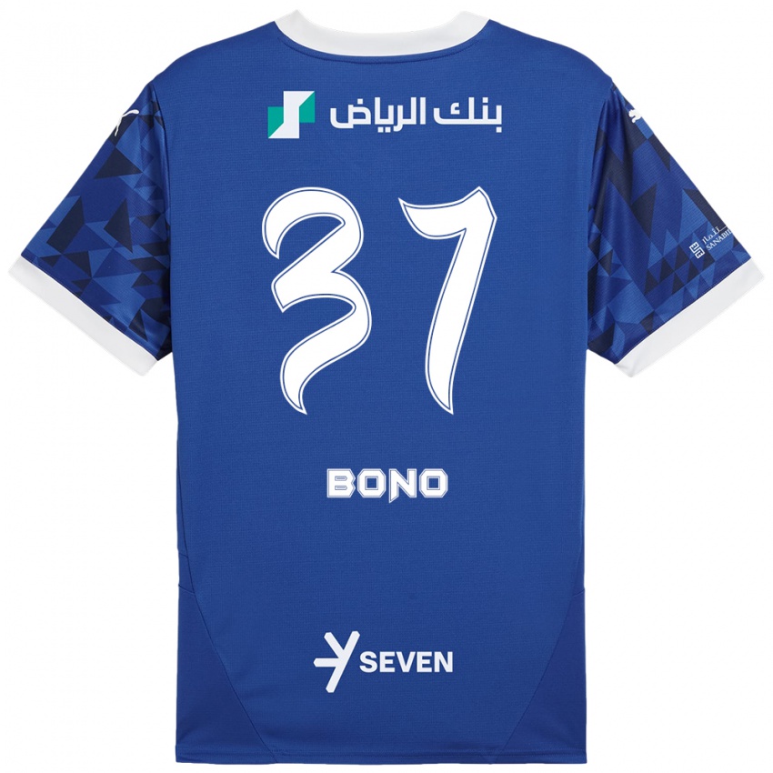 Enfant Maillot Bono #37 Bleu Foncé Blanc Tenues Domicile 2024/25 T-Shirt Belgique