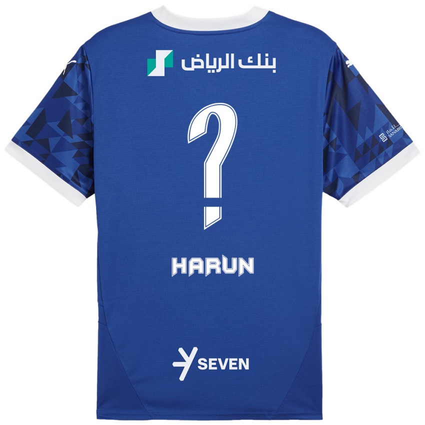 Kinderen Saud Harun #0 Donkerblauw Wit Thuisshirt Thuistenue 2024/25 T-Shirt België