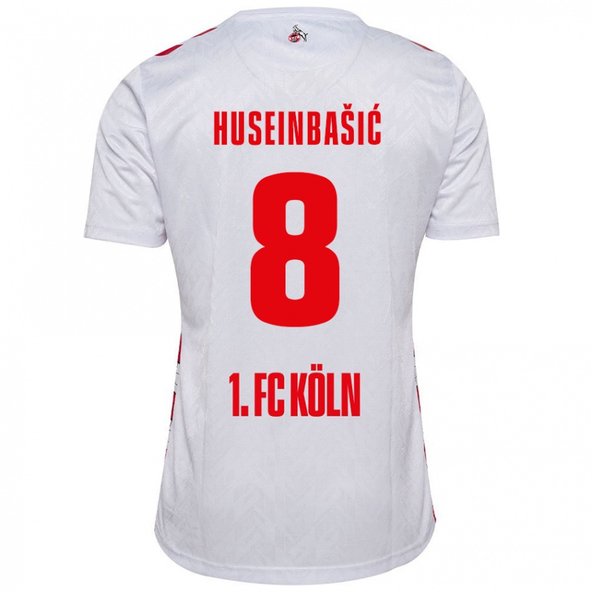 Enfant Maillot Denis Huseinbasic #8 Blanc Rouge Tenues Domicile 2024/25 T-Shirt Belgique