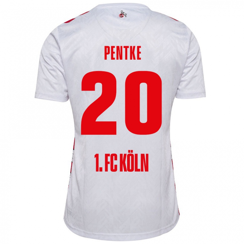 Enfant Maillot Philipp Pentke #20 Blanc Rouge Tenues Domicile 2024/25 T-Shirt Belgique