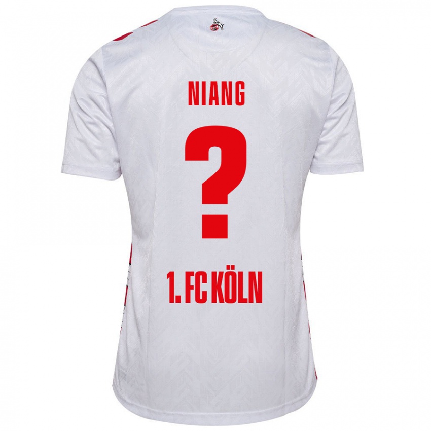 Enfant Maillot Youssoupha Niang #0 Blanc Rouge Tenues Domicile 2024/25 T-Shirt Belgique