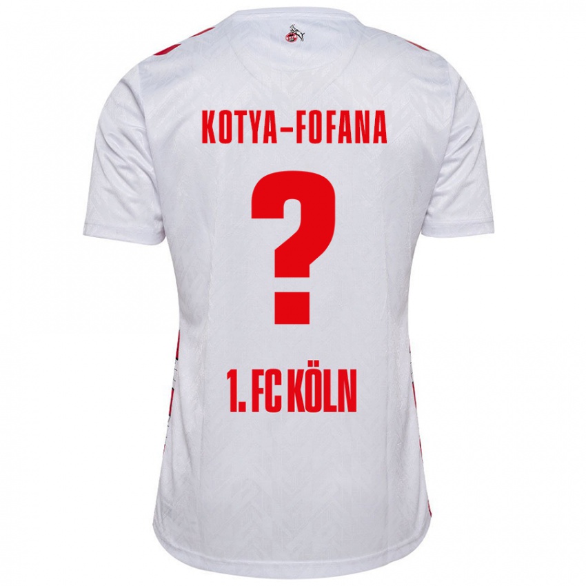 Enfant Maillot Assad Kotya-Fofana #0 Blanc Rouge Tenues Domicile 2024/25 T-Shirt Belgique