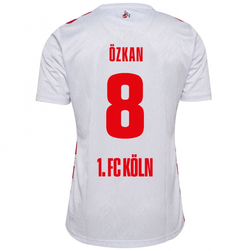 Enfant Maillot Mikail Özkan #8 Blanc Rouge Tenues Domicile 2024/25 T-Shirt Belgique