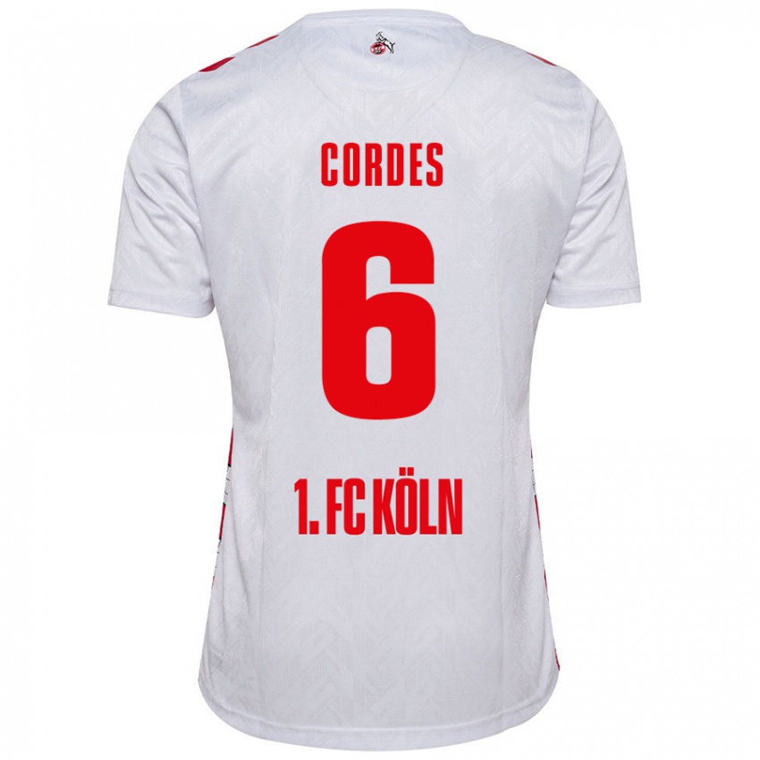 Enfant Maillot Lotta Cordes #6 Blanc Rouge Tenues Domicile 2024/25 T-Shirt Belgique