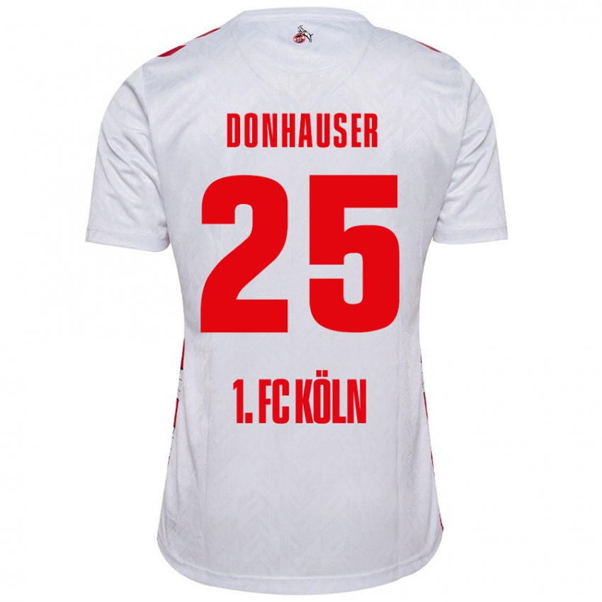 Enfant Maillot Laura Donhauser #25 Blanc Rouge Tenues Domicile 2024/25 T-Shirt Belgique