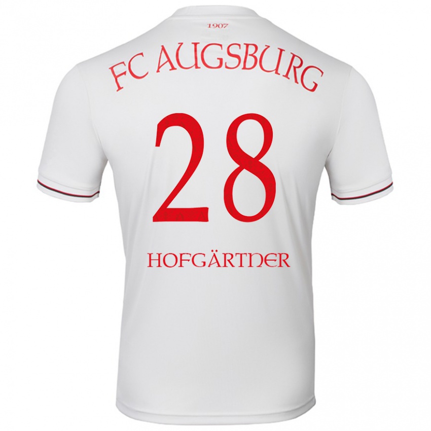 Enfant Maillot Hendrik Hofgärtner #28 Blanc Tenues Domicile 2024/25 T-Shirt Belgique