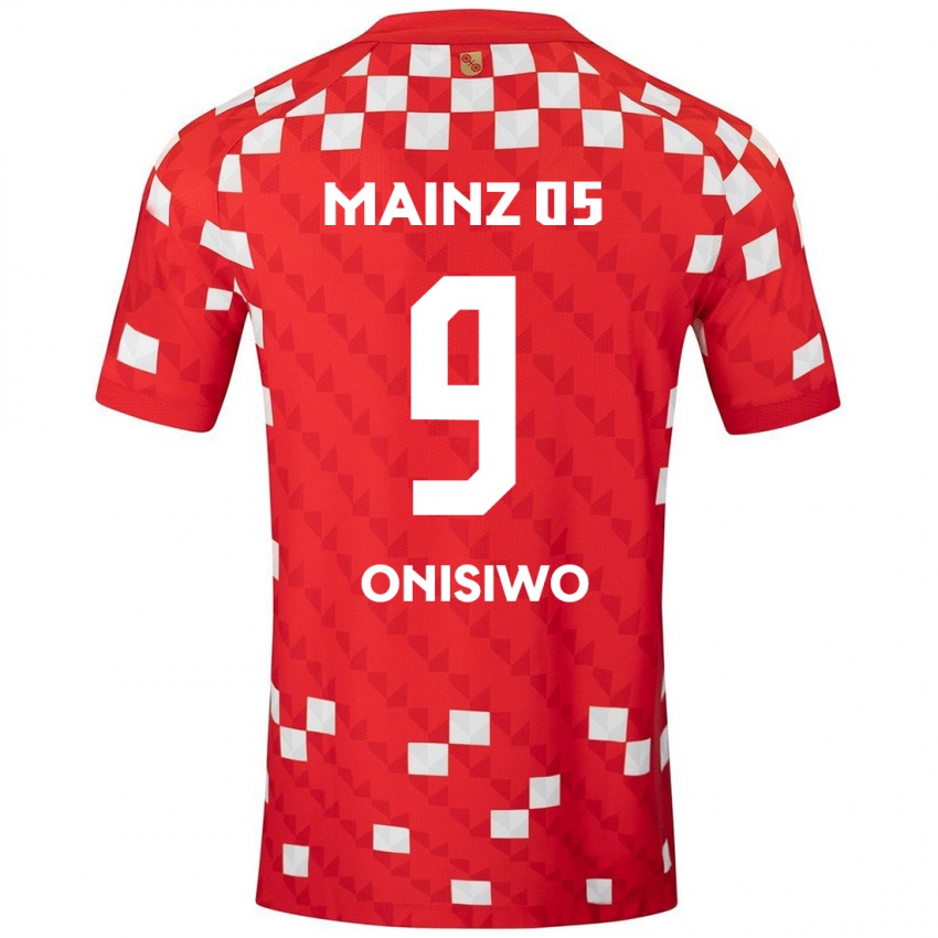 Kinderen Karim Onisiwo #9 Wit Rood Thuisshirt Thuistenue 2024/25 T-Shirt België