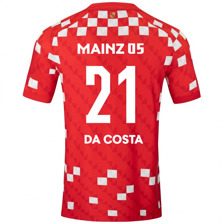 Kinderen Danny Da Costa #21 Wit Rood Thuisshirt Thuistenue 2024/25 T-Shirt België